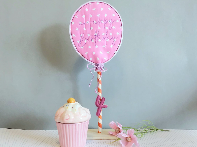 Preview: Geburtstags Ballon - ITH-Stickdatei